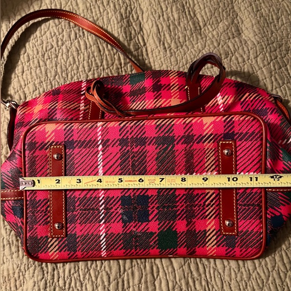 Dooney & Bourke Tarten Plaid Satchel in Red/Multi - Picture 12 of 12